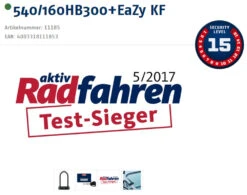 Abus Granit X-Plus 540/160HB300 Verrouillage En U + Support KF EaZy -Vélos Boutique 20015953 Testsieger Logo und Sicherheitsstufe Logo