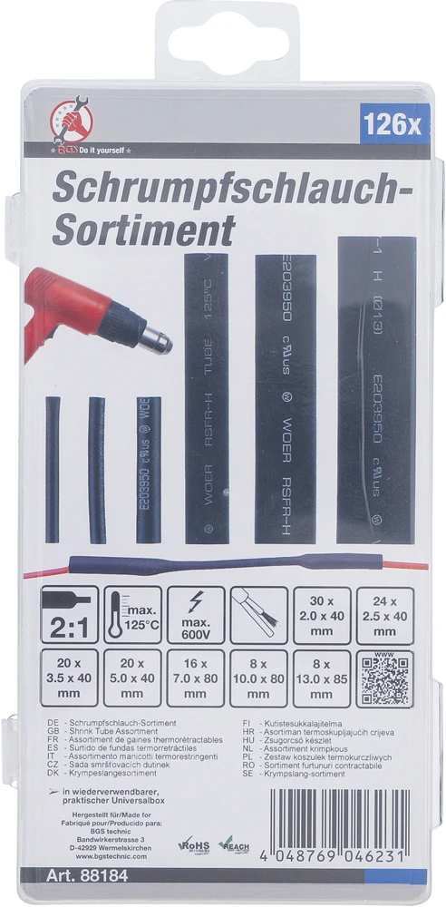 Kraftmann - Assortiment De Gaines Thermorétractables 126 Pièces 5 Kraftmann - Assortiment De Gaines Thermorétractables 126 Pièces – Image 3