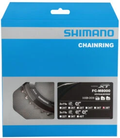 Shimano Plateau XT FC-M8000 2 Vitesses 38 Dents (BD) -Vélos Boutique Shimano XT 2 fach Kettenblatt FC M8000 38 Zahne BD Y1RL98090 c