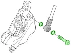 Shimano Vis De Conduite De Frein + Bague D'étanchéité Pour BR-M8120/7120 -Vélos Boutique Shimano Y2RV98010 a