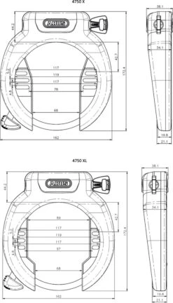 Abus Antivol De Cadre Pro Amparo 4750 XL NR -Vélos Boutique abus 69353 20113958 Pro Amparo 4750 XL NR Rahmenschloss 3