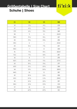 Fizik Terra Ergolace X2 - MTB Shoes -Vélos Boutique sizing fizik