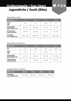 Ranger - Maillot De VTT Enfant -Vélos Boutique sizing foxhead jugendliche bike